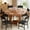 Brown, variant on Tomnk Round Dining Table Set for 6, 7-Piece Kitchen Table and Chairs for 6, 47'' Round Dining Room Table Set with 6 Chairs, Space Saving Dining Table with Wood Base for Kitchen, Living Room, Black