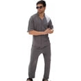 thumbnail image 1 of Conjunto De Camisa Con Cuello En V Para Hombre,2 Piezas, 1 of 8