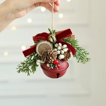 Christmas Pinecone Bells, Vintage Christmas Ornaments Decor, Festive Ambiance Xmas Tree Hanging Pendants Room Decoration,5x4 Inch(B)