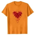 thumbnail image 4 of PNTUTB Men's Valentine's Day Fashion Heart Print Crew Neck Short Sleeve Pullover Casual Loose Comfort Tops, 4 of 5