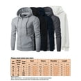 thumbnail image 2 of Fangasis Men Hoodies Drawstring Sweatshirt Zip Up Sweatshirts Men's Casual Pullover Regular Fit Winter Hooded Tops Black L, 2 of 2