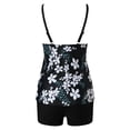 thumbnail image 3 of VISALY Tankini Swimsuit Tummy Control Blouson Two Piece Bathing Suit Tank Top with High Waist Boy Shorts Swimwear Adjustable Spaghetti Straps Tankini Set Two Piece Swimsuit with Boyshorts Black Xxl, 3 of 5