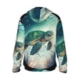 thumbnail image 2 of Picia Watercolor Turtle5 Women's Men's UPF 50+ Sun Protection Hoodie Shirt Long Sleeve SPF Fishing Outdoor UV Hiking Lightweight Shirts-Medium, 2 of 9