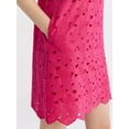 thumbnail image 4 of Time and Tru Women's Eyelet Embroidered Mini Dress, Sizes XS-XXXL, 4 of 5