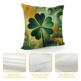 thumbnail image 4 of COMIO St Patricks Day Decorative Throw Pillow Covers, Shamrock Stripe Cushion Case Decor, Beer Hat Decoration for Sofa Couch, 4 of 5
