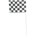 thumbnail image 2 of czqnlg 36 Count Cake/Cupcake Topper  Black and White Racing Checkered Flags, 2 of 3