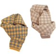 thumbnail image 3 of Bufanda de lana a cuadros con colores retro a juego para niños, otoño e invierno, cálida para el cuello para niños y niñas, estilo de moda para bebés, 3 of 5