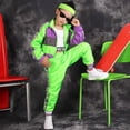 thumbnail image 4 of Ropa de baile de hip hop para niños, trajes de baile moderno de jazz para niñas, ropa fluorescente, trajes de escenario para niños, 4 of 5