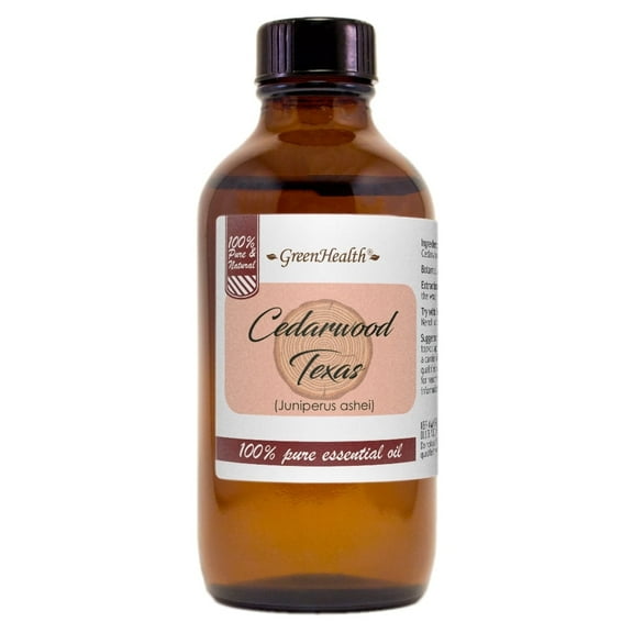 Cedarwood (Texas) Essential Oil - 4 fl oz - Amber Glass Bottle w/ Cap