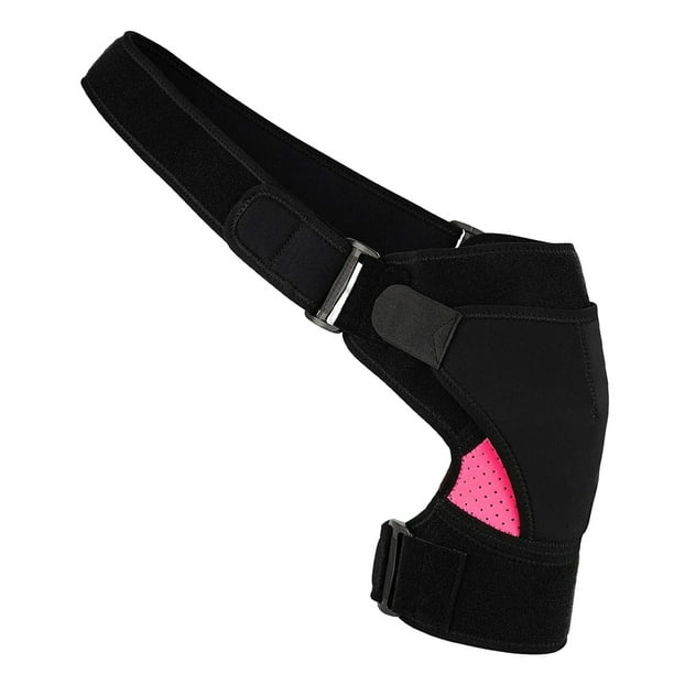 Greeniant Hombro Brace Mangas de compresión Hombros profesionales Envoltura de cubiertas Ajustable Sport Support Sleeve Accesorio protector Ropa Deportiva, Zapatos Rosa roja Greeniant OD015698-01