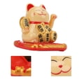 thumbnail image 4 of Lucky Cat Maneki Neko Chinese Cat Waving Arm Lucky Cat Statue Chinese Cat Lucky Cat Solar Powered Mini Size Bring In Wealth And Treasure Cute Smile Durable Maneki Neko For Car, 4 of 8