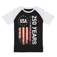 thumbnail image 4 of Girls Boys Athletic T-Shirts Kids Boys Summer Short Sleeve USA Patriotic Print Tee Shirt Casual Youth Top Tops for 2-3 Years, 4 of 4
