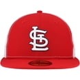 thumbnail image 2 of Men's New Era Red St. Louis Cardinals Team Color 59FIFTY Trucker Fitted Hat, 2 of 6