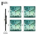thumbnail image 3 of Square Wall Clock,Watercolor White Dandelions On The Meadow,Silent Non-Ticking Wall Clock Decor for Home Office Kitchen Living Room Bedroom(16inch), 3 of 4