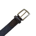 thumbnail image 4 of Ferrioni Cinturón Textil Trenzado Elástico Hombre Negro Gris Hebilla Metal 34mm, 4 of 4