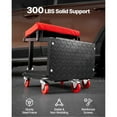 thumbnail image 3 of Mechanic Stool Rolling Work Seat 300 lbs Load Seat/Step Stool with Wheels, 3 of 6