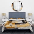 thumbnail image 3 of Designart "Glamorous Art Deco Abstraction IV" Abstract Bedding Covert Set - Modern Black Transitional Bed Set With 2 Shams, 3 of 6