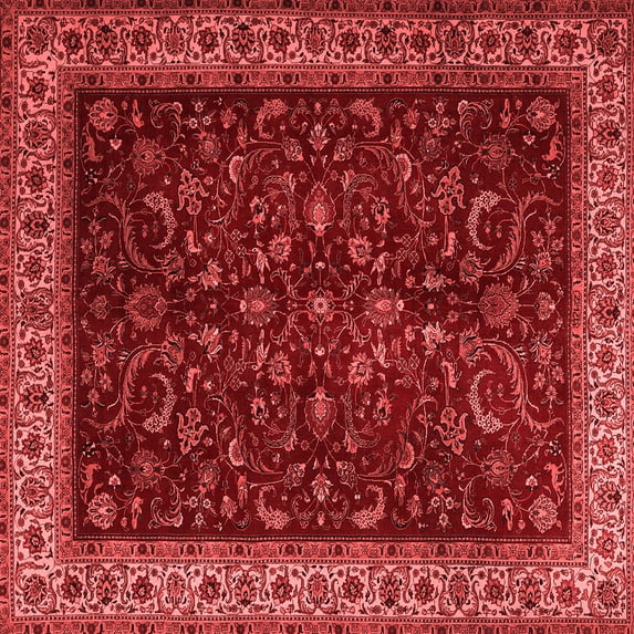 Ahgly Company Indoor Square Persian Red Traditional Area Rugs, 6' Square