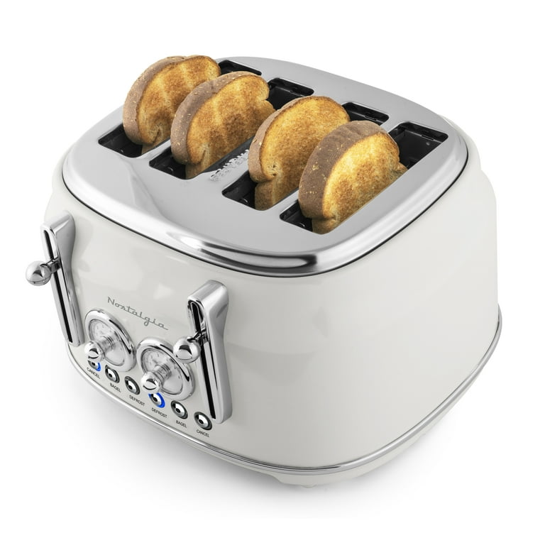 Nostalgia Classic Retro 4-Slice Toaster, Cream - Walmart.com