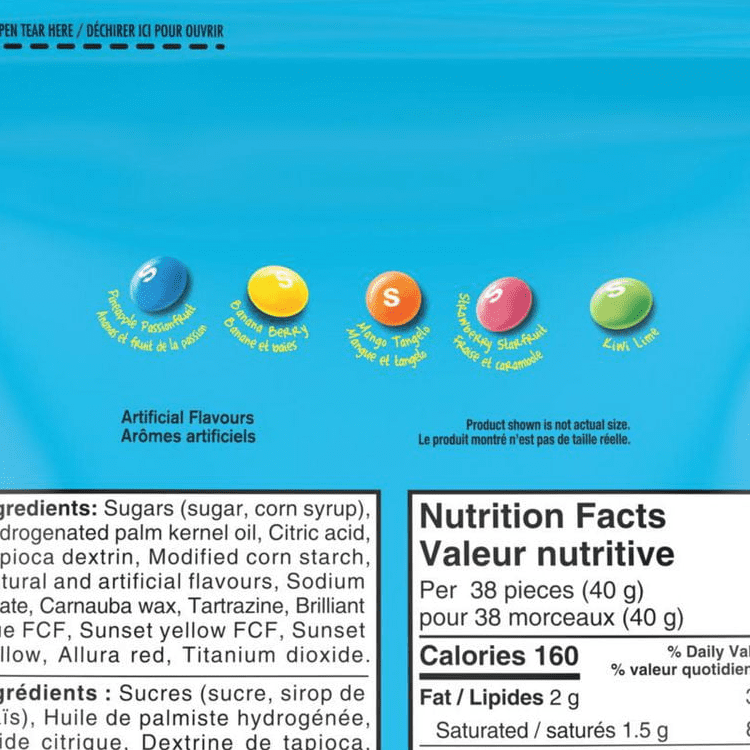 Bonbons à mâcher Skittles Tropicaux, aromatisés aux fruits tropicaux, sac, 320 g 1 sac, 320g