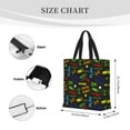 thumbnail image 4 of Disketp Pixel Game Canvas Tote Bag,Women Shoulder Bag Crossbody Handbag with Zipper Closure, 4 of 8