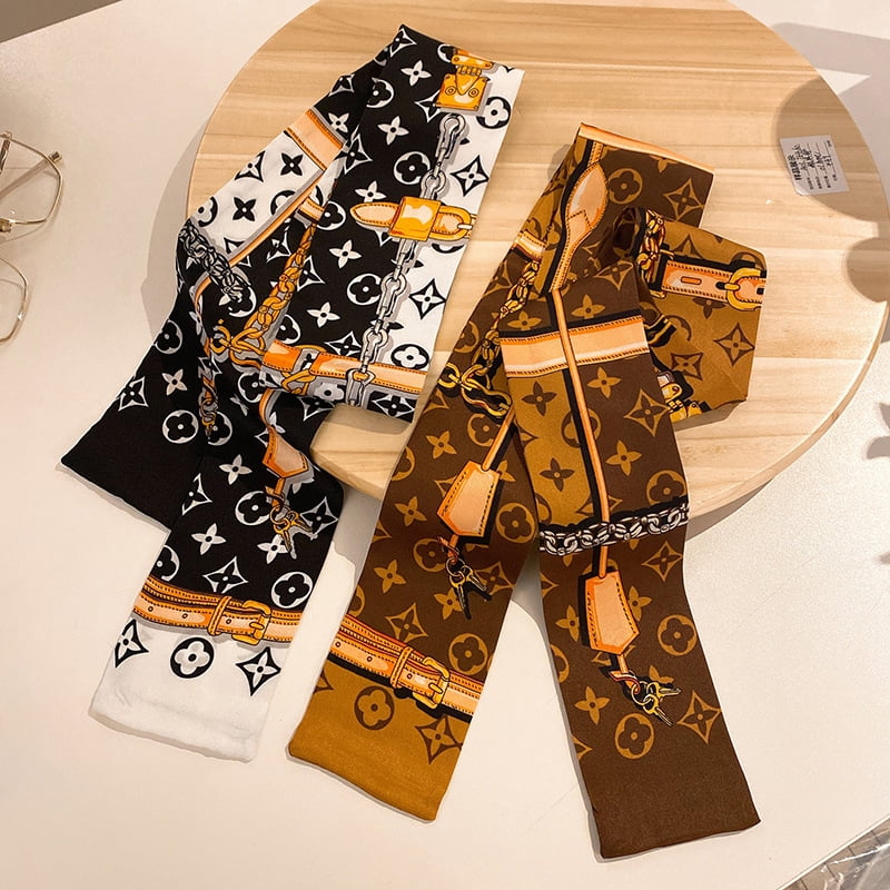 New Tarot Lv Chic Scarf Spring And Autumn Headband Korean Wild Tie Bag  Handle Ribbon
