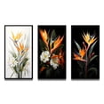 thumbnail image 2 of Designart "Paradise of the Birds of Paradise III" Floral & Botanical Framed Wall Art Set Of 3 - Orange Birds Of Paradise Frame Canvas Set For Living Room Decor, 2 of 7