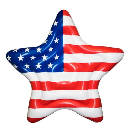 Swimline Star Island Patriotic Usa Inflatable Swimming Pool Raft