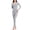 01 Gray, variant on Fewfanhot 2 Piece Sets for Women Silk Long Underwear Long Thermal Underwear Sets Cold Weather Base Layer