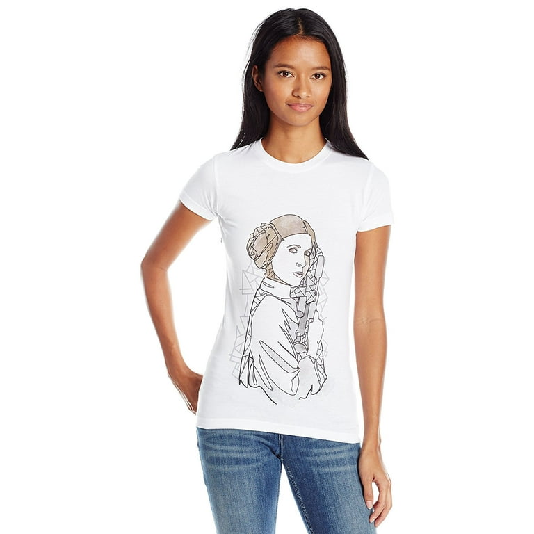 patient Republikanske parti generøsitet Star Wars Juniors Princess Leia Outlined Art T-Shirt White M - Walmart.com