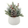 thumbnail image 3 of Flora Bunda CH2057E-WH Xmas Mix in White Sweater Ceramic Pot 6X6X5, 3 of 3
