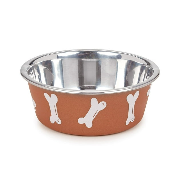 Cuenco para golosinas Pet Feeder Master Grooming de acero inoxidable, tamaño mediano