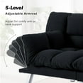 thumbnail image 4 of HONEY HOME Sofa Bed Futon,Convertible Sleeper Bed Couch with 4 Reclining Backrest &Armrest,68" Comfy Cloud Sofa Loveseat for Small Living Room Office, 4 of 7