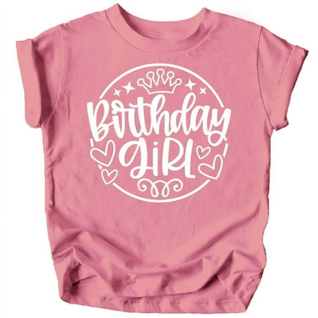 

Olive Loves Apple Birthday Girl Crown Shirt for Baby & Toddler Youth Girls White on Mauve Shirt 2T