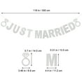 thumbnail image 5 of Clispeed wedding reception decorations JUST MARRIED Banner Silver Paper Decoration 1 Set, 5 of 8