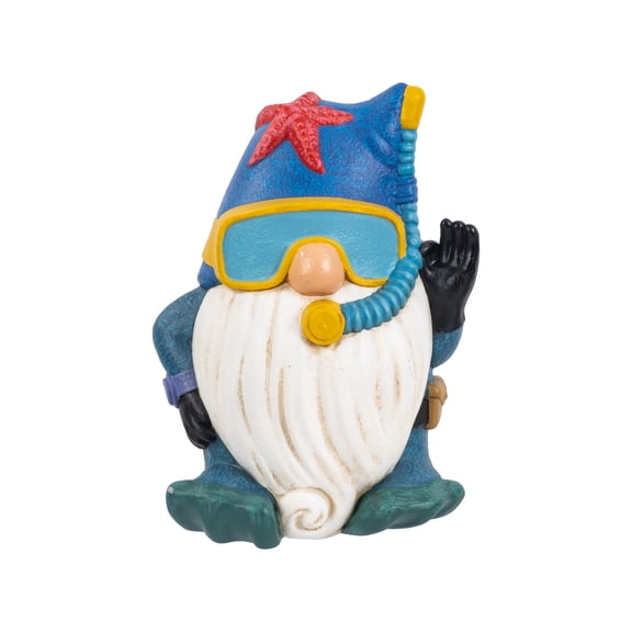 Mainstays Coastal Diver Gnome Outdoor Garden Statue, Weather-Resistant