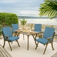 thumbnail image 4 of ARDEN Outdoor Dining Chair Cushion 20 x 20, French Blue Texture, 4 of 6