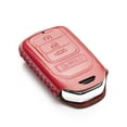 thumbnail image 3 of Vitodeco Genuine Leather Smart Key Keyless Remote Entry Fob Case Cover with Key Chain for Honda Civic, Fit, Accord, Pilot, CR-V (4 Buttons, Red), 3 of 5