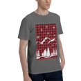 thumbnail image 2 of Bingfone Christmas Tree Buffalo Plaid Men'S Loose Fit Short-Sleeve Pocket T-Shirt, 2 of 7
