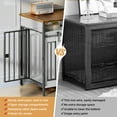 thumbnail image 6 of Biemlerfn 78.74'' Double Dog Crate Furniture with Removable Divider and 4 Compartments( White), 6 of 9