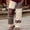 Beige, variant on Mens Boho Patchwork Print Harem Pants Elastic Waist Drawstring Casual Loose Straight Leg Palazzo Pants