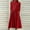 Red, variant on Oplxuo Women's Long Sleeve Turtleneck Casual Dresses Fall Winter Loose Pleated Solid Color Swing Midi Dress with Pockets