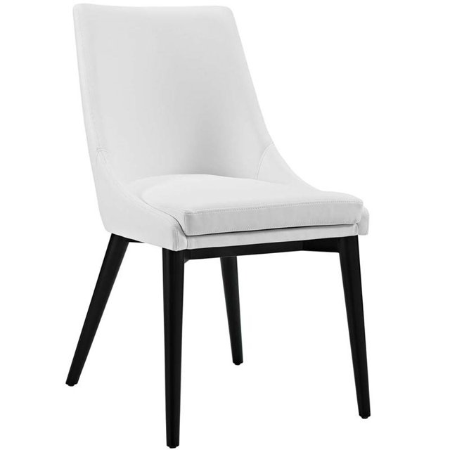 Allora Chaise de Salle à Manger en Faux Cuir, Blanc (Ensemble de 1)