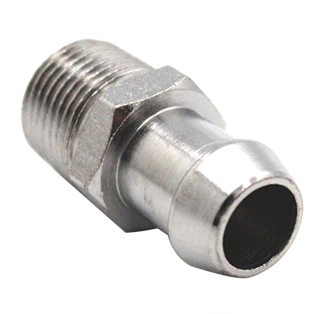 1/2in NPT 5/8 Intake Manifold Adapter Nozzle Chrome Plated Steel Intake