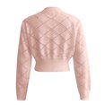 thumbnail image 5 of Youmylove Women Knit Long Sleeves Crop Sweater Loose Knitted Pullover Winter Sweater Tops Simple Clothes, 5 of 8
