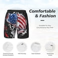 thumbnail image 6 of Picia Largemouth Bass Fish in USA pattern Mens Swim Trunks with Compression Liner Stretch Beach Shorts Quick Dry with Zipper Pockets No-Chafing Board Shorts-3X-Large, 6 of 9