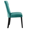 thumbnail image 4 of Modway Silhouette Performance Velvet Dining Chairs - Set of 2 in Teal, 4 of 9
