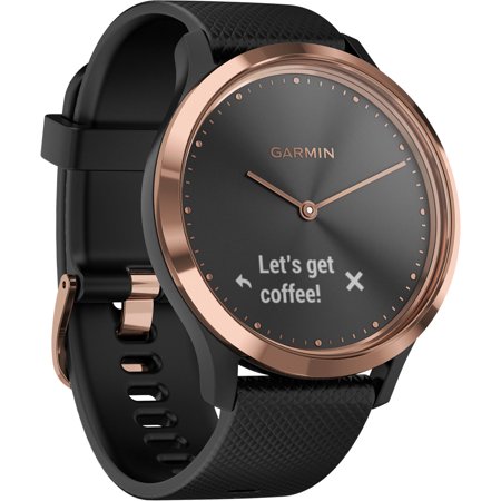 Vivomove HR Sport Watch Rose Gold with Black Silicone Band (Small/Medium)