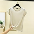 thumbnail image 2 of Dealovy Pajamas Tops for Women Casual Loose Comfy Pjs Top Homewear Short Sleeve Round Neck Sleep T Shirts, 2 of 6