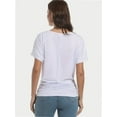 thumbnail image 2 of Women's Short Sleeve Boat Neck Dolman Top with Side Shirring, 2 of 6